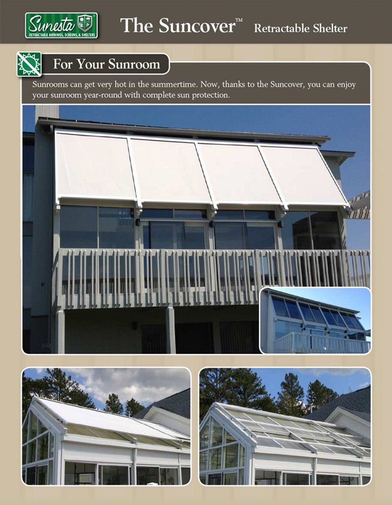 The Suncover Awning Installed In A Sunroom